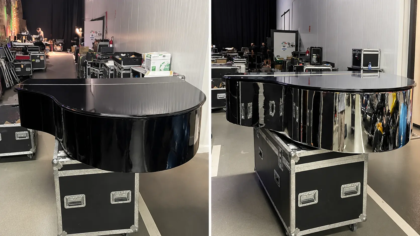 Piano de Alejandro Sanz antes y después